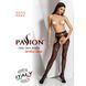 Эротические колготки-бодистокинг Passion S022 black, имитация цветочных чулочков и пояса для чулок 100818 фото 7