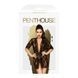 Комплект пеньюар з декором у вигляді троянд та стрінгами Penthouse - Sweet Retreat Black S/L 103261 фото 3
