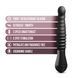 Пульсатор Blush Temptasia &ndash; Lazarus Thrusting Dildo &ndash; Black, ребристий стовбур, 3 швидкості 106850 фото 2