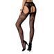 Эротические колготки-бодистокинг Passion S022 black, имитация цветочных чулочков и пояса для чулок 100818 фото 2