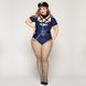 Еротичний костюм поліціянтки JSY &laquo;Пустотлива Кетт&raquo; Plus Size, blue, боді, головний убір поліціянтки 106423 фото 1