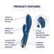 Вібратор-кролик з ротацією Satisfyer Spinning Rabbit 1 Blue, 3 мотори 109639 фото 7