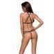 Трусики-стринги из стреп с кружевом LORRY THONG black L/XL - Passion Exclusive 104377 фото 2