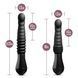 Пульсатор Blush Temptasia &ndash; Lazarus Thrusting Dildo &ndash; Black, ребристий стовбур, 3 швидкості 106850 фото 5
