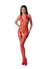 Бодистокинг с плетением на животике Passion BS100 One Size, red, декоративный шов, с доступом 106959 фото