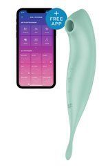 Смарт-вібратор для клітора з вакуумною стимуляцією Satisfyer Twirling Pro+ Mint 104693 фото