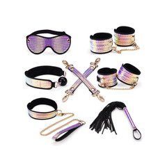 Набір Liebe Seele Pink G lossy 7pcs Bondage Kit, фіксатори, нашийник з повідцем, кляп, флогер, маска 107510 фото