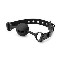 Повітропроникний кляп Bedroom Fantasies: Breathable Silicone Ball Gag, чорний 106828 фото