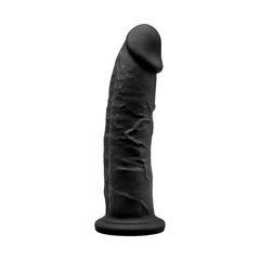 Фалоімітатор SilexD Henry Black (MODEL 2 size 7,5in), двошаровий, силікон+Silexpan, діаметр 4,8см 102856 фото