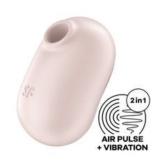 Вакуумний стимулятор із вібрацією Satisfyer Pro To Go 2 Beige 105740 фото