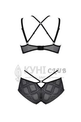 Комплект Passion DROSERA BIKINI black, S/M, бюстгальтер и трусики-кюлоты 108490 фото
