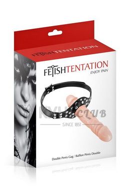 Кляп с двойным фаллоимитатором Fetish Tentation Double Penis Gag Flesh 103980 фото