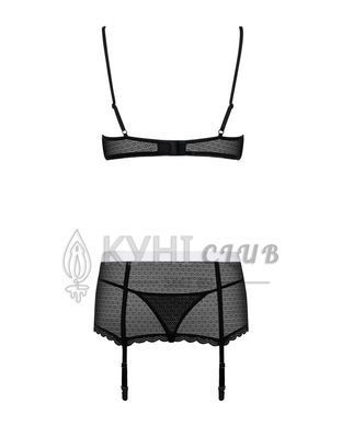 Эротический костюм горничной Obsessive Maidme set 5pcs L/XL, бюстгальтер, пояс с фартуком, чулки, ст 105275 фото