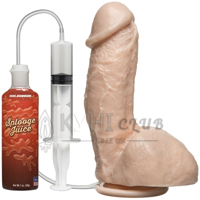 Фалоімітатор, що кінчає Doc Johnson The Amazing Squirting Realistic Cock, ПВХ, діаметр 5,1см 108738 фото