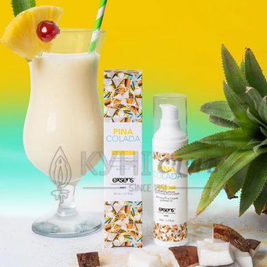 Массажное масло EXSENS Pina Colada 50мл разогревающее, без сахара, без парабенов, съедобное 108795 фото