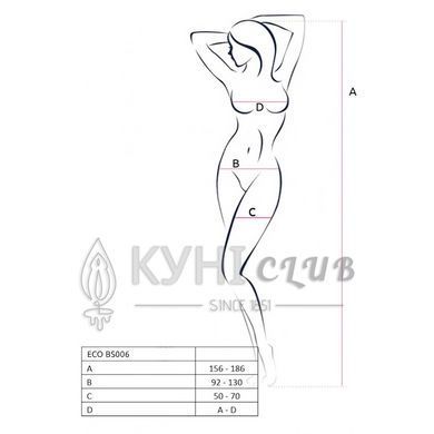 Бодістокінг Passion ECO BS006 red, з доступом, халтер, імітація підв&rsquo;язок 104998 фото