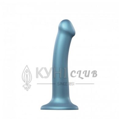 Насадка для страпону Strap-On-Me Mono Density Dildo M Blue, діам. 3,3 см, одношаровий силікон, гнучк 100119 фото