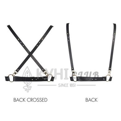 Портупея Bijoux Indiscrets MAZE - X Harness Black, екошкіра 108834 фото