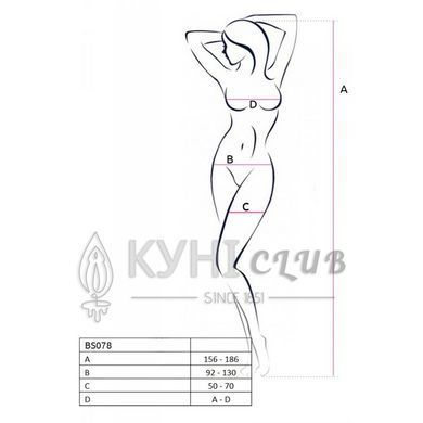 Бодістокінг з доступом до інтимних місць Passion BS078 white 102583 фото