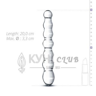 Скляний дилдо у вигляді намистин Gildo Glass Dildo No. 19 102330 фото