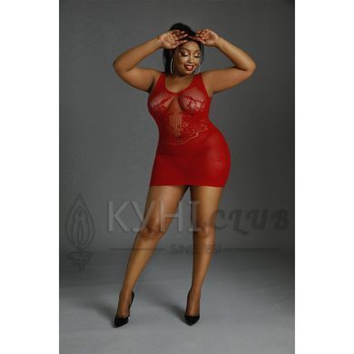Платье-бодистокинг Moonlight Plus Model 08 XL-XXXL Red 106162 фото