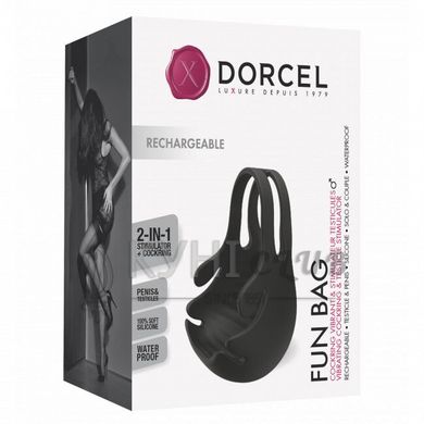 Ерекційне кільце з вібрацією та стимуляцією мошонки Dorcel FUN BAG, що перезаряджається 102724 фото