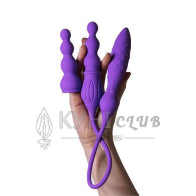 Вибратор двусторонний Adrien Lastic AD-2X с пультом LRS 101359 фото