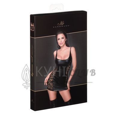 Сукня з мереживними вставками Noir Handmade F229 Powerwetlook dress with lace inserts, M 108094 фото