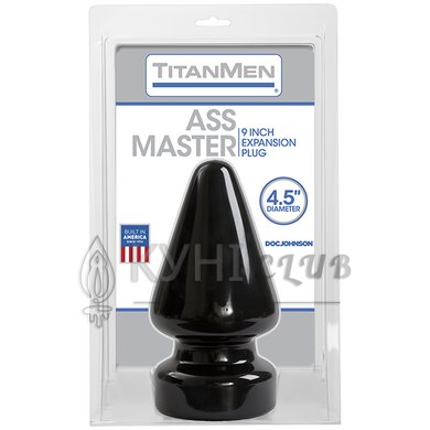 Пробка для фістінгу Doc Johnson Titanmen Tools - Butt Plug - 4.5 Inch Ass Master, діаметр 11,7 см 109367 фото