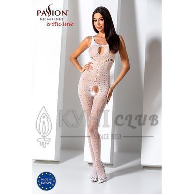 Бодістокінг з доступом до інтимних місць Passion BS078 white 102583 фото