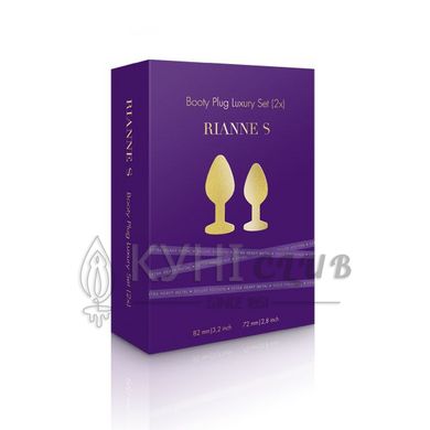 Набор металлических анальных пробок с кристаллом RIANNE S - Booty Plug Luxury Set, диаметр 3 и 3,5см 108617 фото