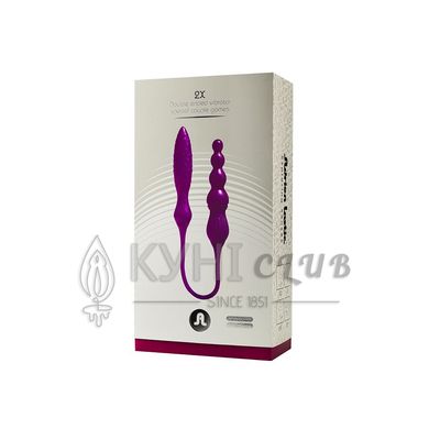 Вибратор двусторонний Adrien Lastic AD-2X с пультом LRS 101359 фото