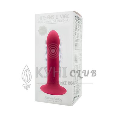 Двошаровий ділдо з вібрацією Adrien Lastic Hitsens 2 Pink, відмінно для страпона, макс діаметр 4 см, 102890 фото