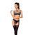 Комплект белья GISELE SET black S/M - Passion Exclusive: лиф, трусики с пажами 100772 фото