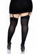 Щільні непрозорі панчохи Leg Avenue Nylon Thigh Highs Black, plus size 105891 фото 2
