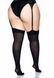 Щільні непрозорі панчохи Leg Avenue Nylon Thigh Highs Black, plus size 105891 фото 3