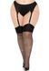 Чулки со стразами Leg Avenue Wide Top Rhinestone Sheer Stockings, 1X/2X, черные, выше колена 110097 фото 1