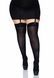 Щільні непрозорі панчохи Leg Avenue Nylon Thigh Highs Black, plus size 105891 фото 1