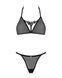 Полупрозрачный комплект Obsessive Celia Noir 2-pcs set XS/S, бюстгальтер, стринги 105840 фото 3