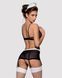 Эротический костюм горничной Obsessive Maidme set 5pcs L/XL, бюстгальтер, пояс с фартуком, чулки, ст 105275 фото 2