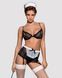 Эротический костюм горничной Obsessive Maidme set 5pcs L/XL, бюстгальтер, пояс с фартуком, чулки, ст 105275 фото 1
