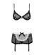 Эротический костюм горничной Obsessive Maidme set 5pcs L/XL, бюстгальтер, пояс с фартуком, чулки, ст 105275 фото 5