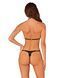 Полупрозрачный комплект Obsessive Celia Noir 2-pcs set XS/S, бюстгальтер, стринги 105840 фото 2
