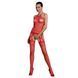 Бодістокінг Passion ECO BS006 red, з доступом, халтер, імітація підв&rsquo;язок 104998 фото 1