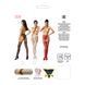 Сітчасті панчохи-стокінги Passion S016 One Size, Red, імітація ажурного пояса з гартерами 100801 фото 5