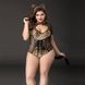 Еротичний костюм кішечки JSY &laquo;Імператриця Кітті&raquo; Plus Size, Black, боді, шнурівка, хвіст, вушка 106406 фото 1