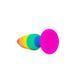 Силіконова анальна пробка Wooomy Hiperloo Silicone Rainbow Plug M, діаметр 2,9 см, довжина 11 см 105419 фото 5