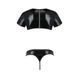 Комплект чоловічої білизни під латекс Passion 057 SET PETER XXL/XXXL Black, кроп-топ, стринги 105612 фото 6