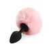 Силиконовая анальная пробка М Art of Sex - Silicone Butt plug Rabbit Tail, Розовый 104671 фото 1