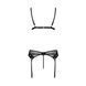 Комплект білизни Passion NESSY SET L/XL black, бюстгальтер, пояс для панчіх, стрінги 106327 фото 4